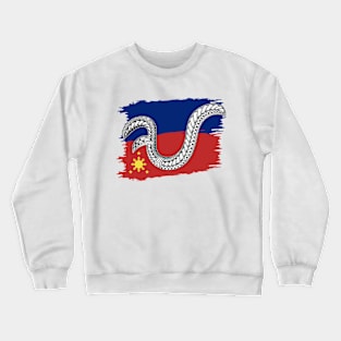 Philippine Flag Tribal line Art / Baybayin Letter A Crewneck Sweatshirt